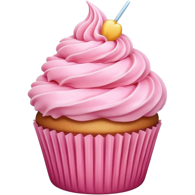 Cupcake with pink icing emoji