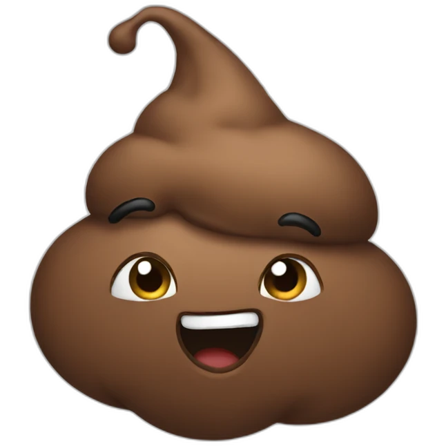 flying poop emoji