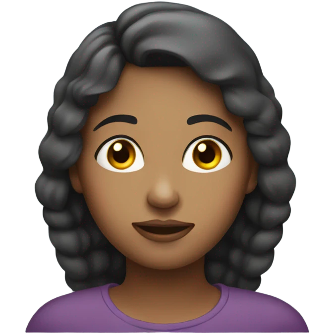 Very innocent looking woman with hands under chin emoji
