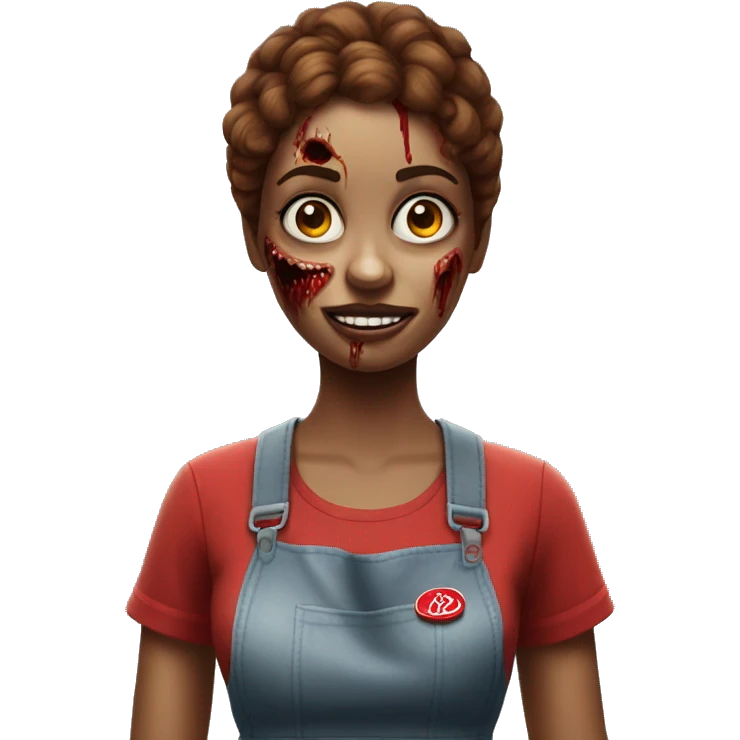 Wendys girl but make her a zombie  emoji