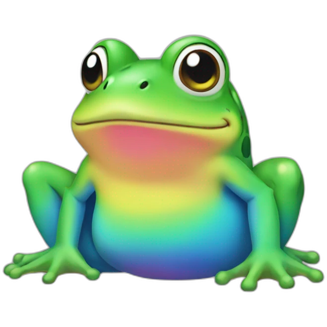 Pokémon frog rainbow emoji