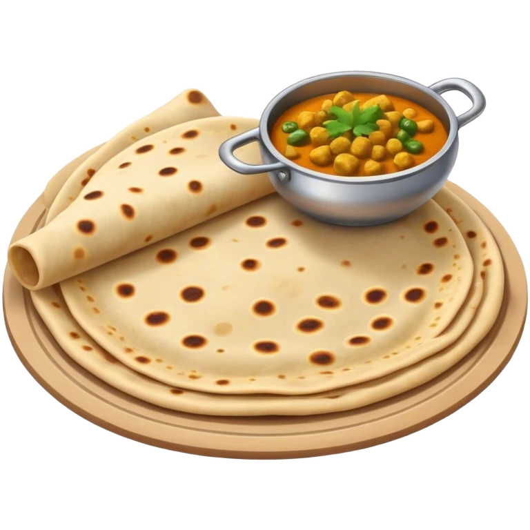 Chapati and curry emoji