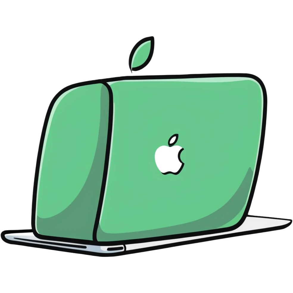 face on an Apple laptop emoji