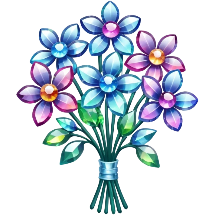 Bouquet of crystal flowers emoji