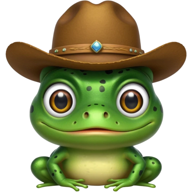 Frog with a cowboy hat emoji