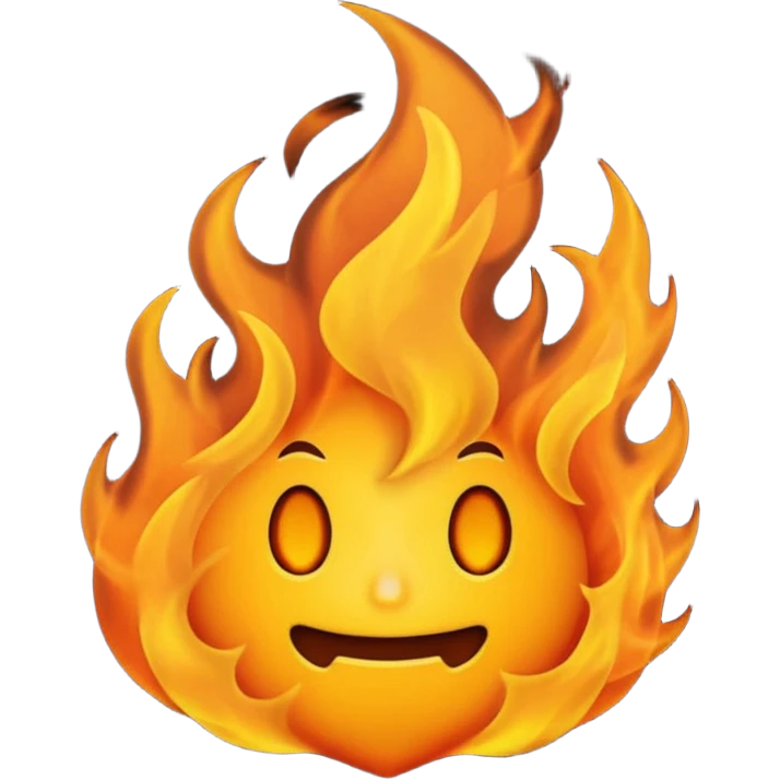 smoky black fire emoji