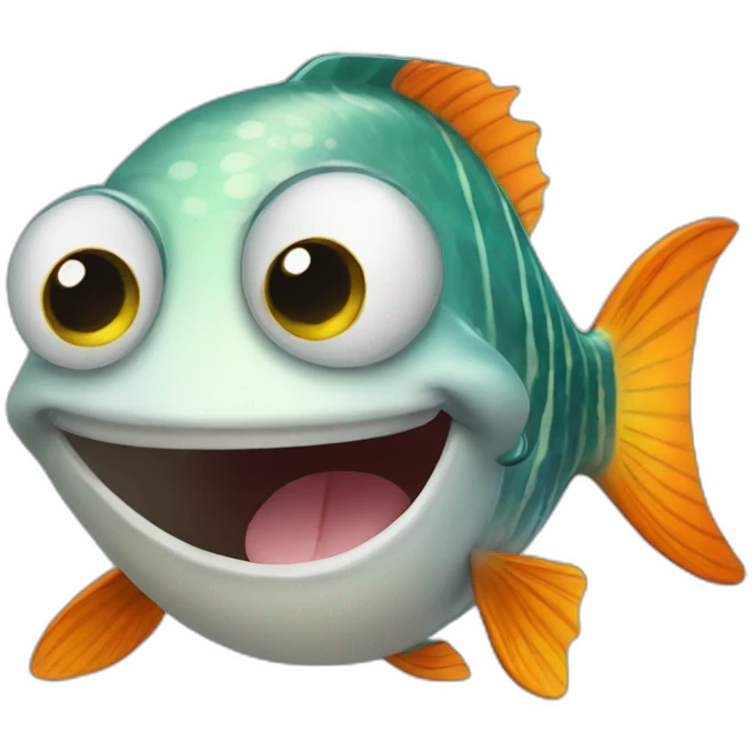 Happy fish emoji