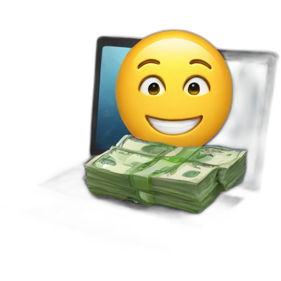 Money on laptop emoji