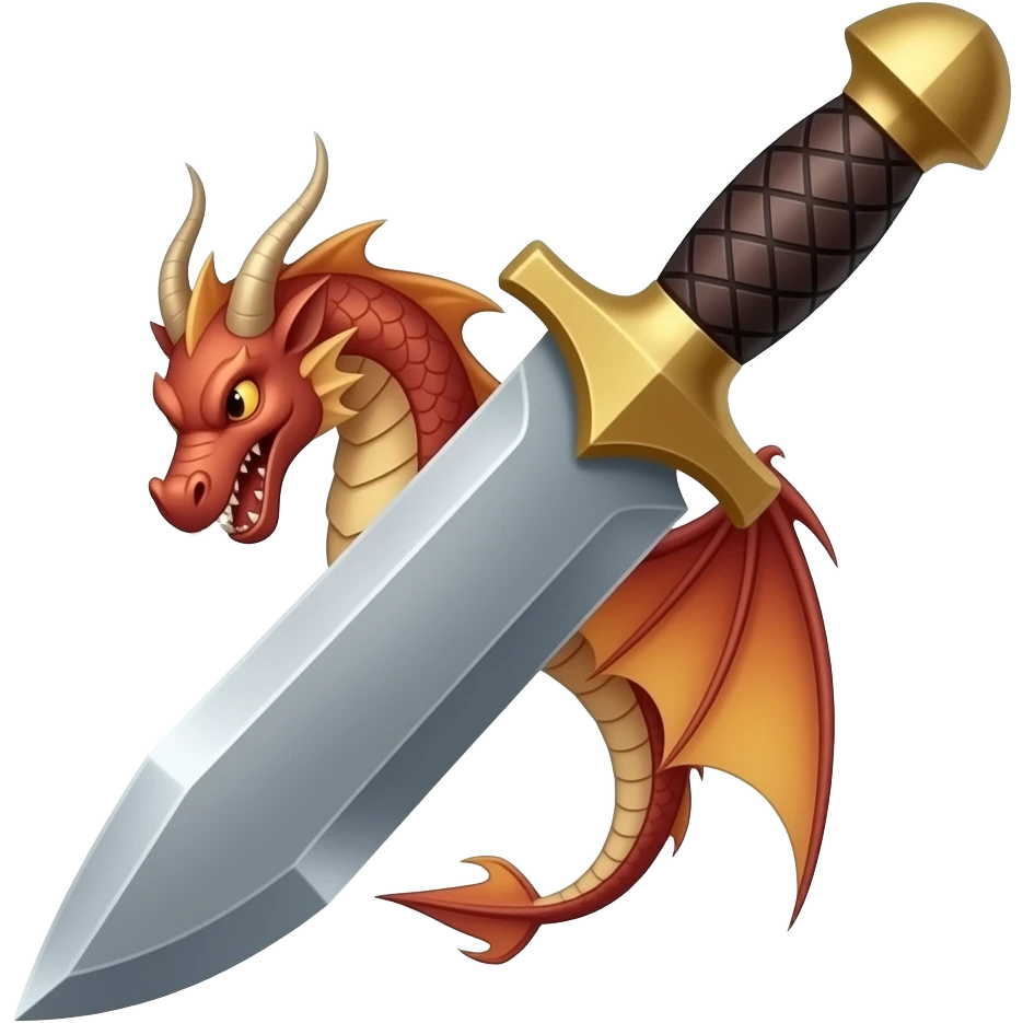 dragon styled knife emoji