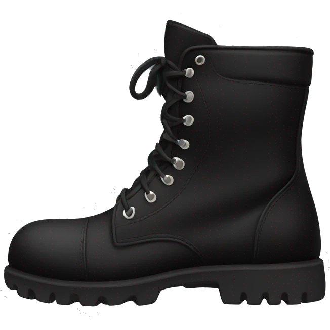 Black combat boots emoji