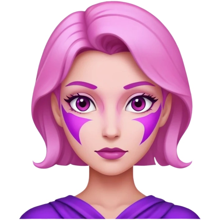 pink violet woman superhero power emoji
