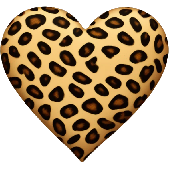 Leopard print heart emoji