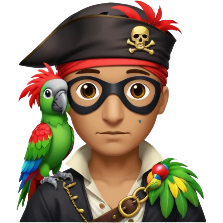 pirate and parrot emoji