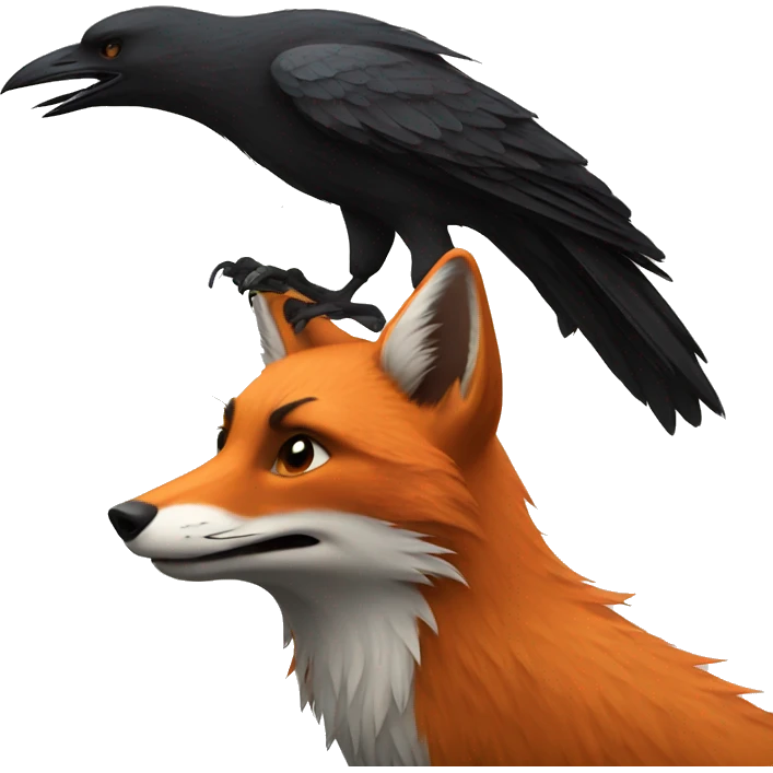 fox and crow emoji