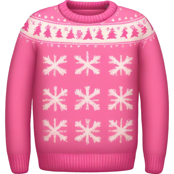 Pink Christmas sweater emoji