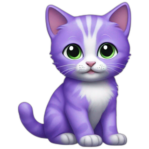 Purple kitten  emoji