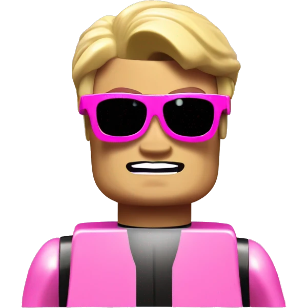 Lego Batman with pink sunglasses emoji