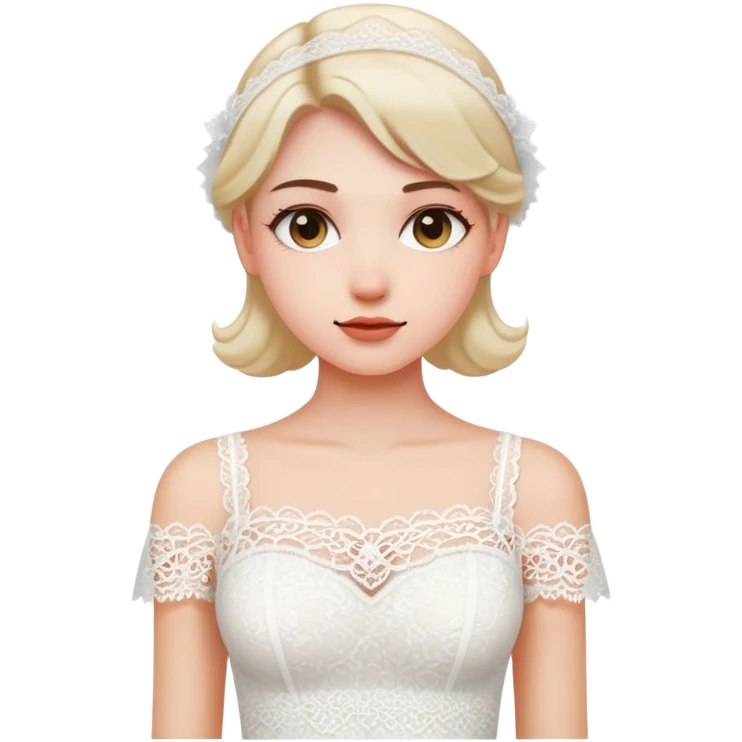 white top with lace emoji