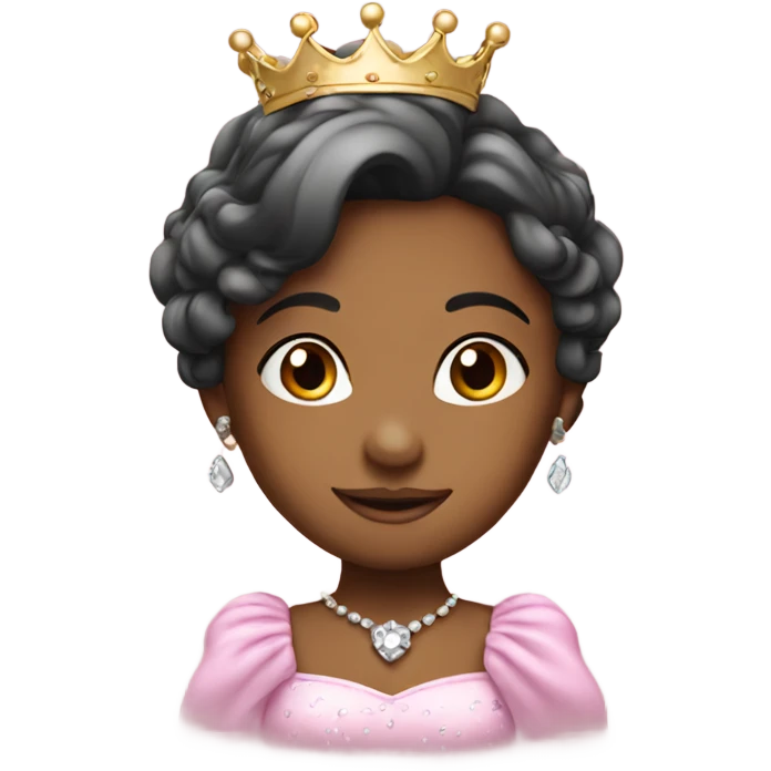 Cute princess with crown small emoji