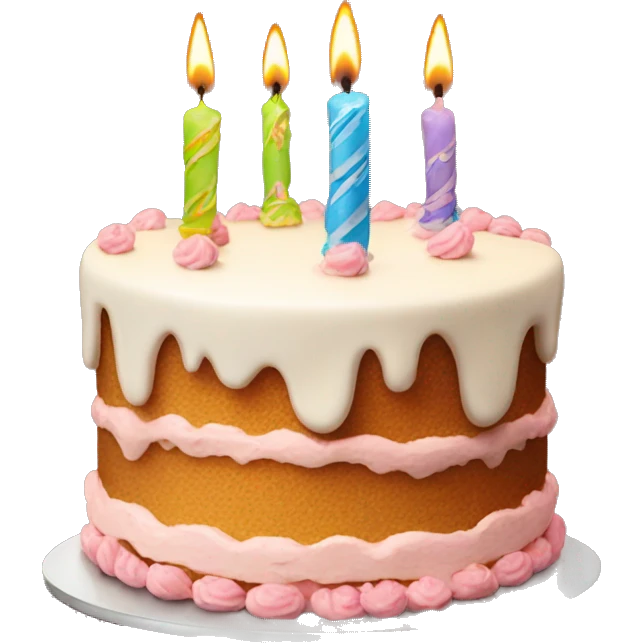 Birthday cake with candles emoji