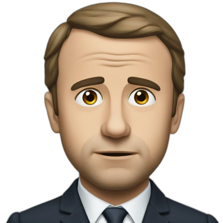 macron tres triste emoji