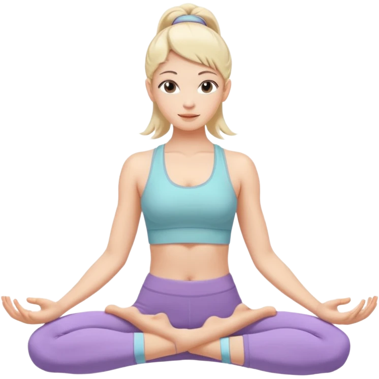 Yoga girl with pastel band emoji