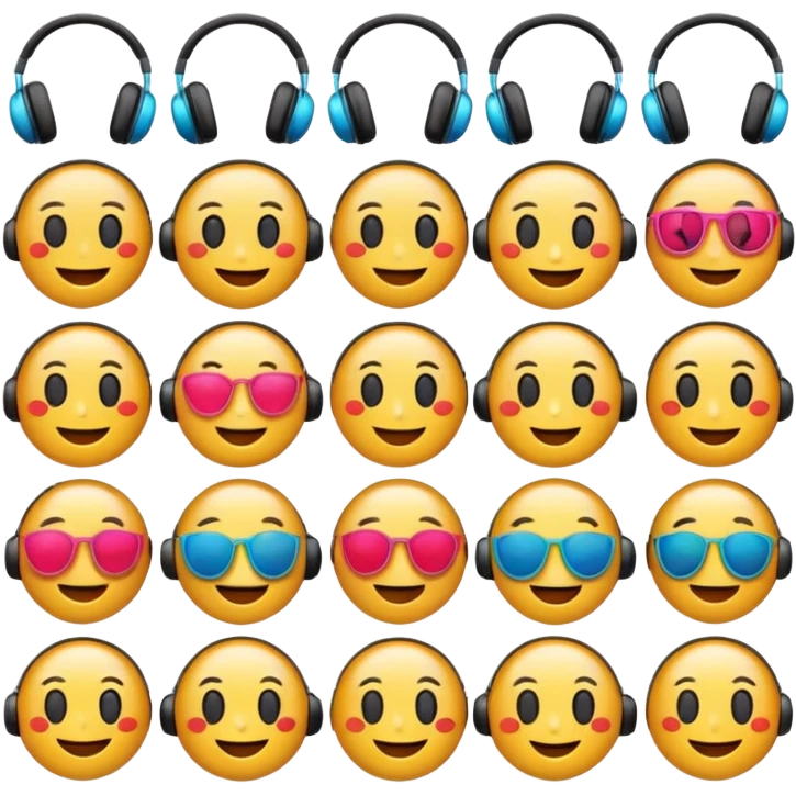 Emoji listen song emoji