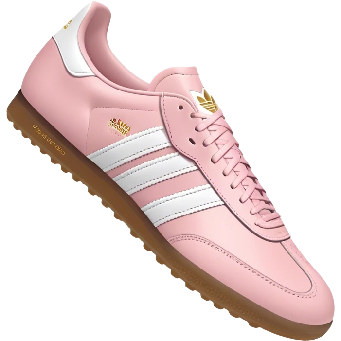 Light pink and white adidas samba emoji