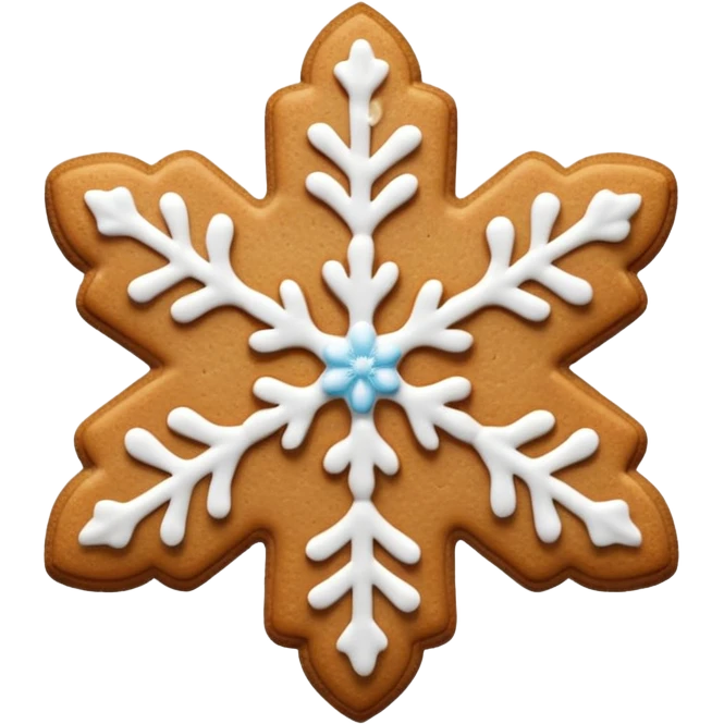 gingerbread cookie in snowflake shape emoji