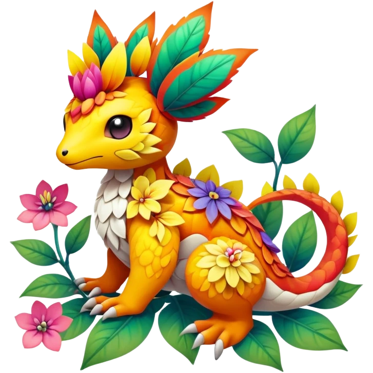 Colorful Floral Fakémon-Pokémon-creature emoji