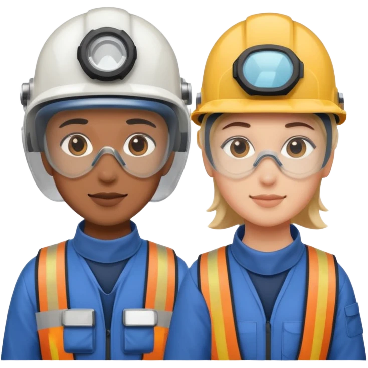 Technicians with Semi-Visual Face emoji