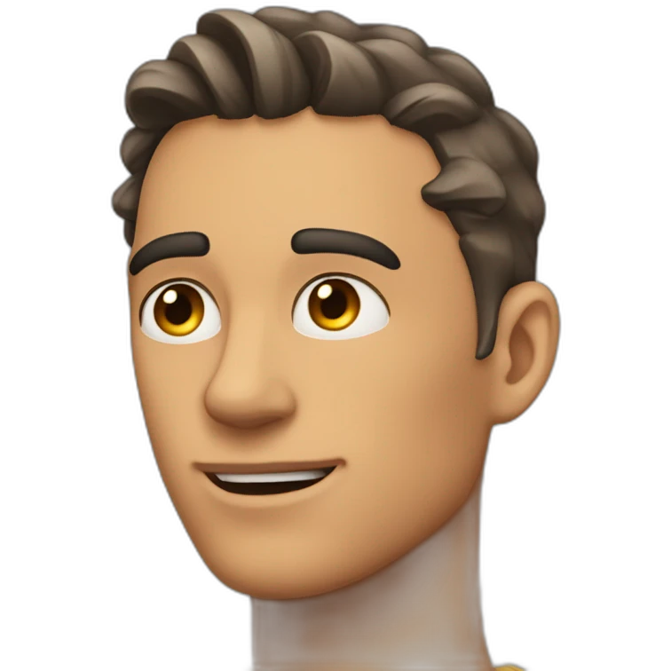 mewing, perfect jawline, very sharp and chad jawline, hand on ear, deaf emoji type vibe emoji