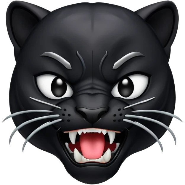 Pantera nera che apre la bocca emoji emoji