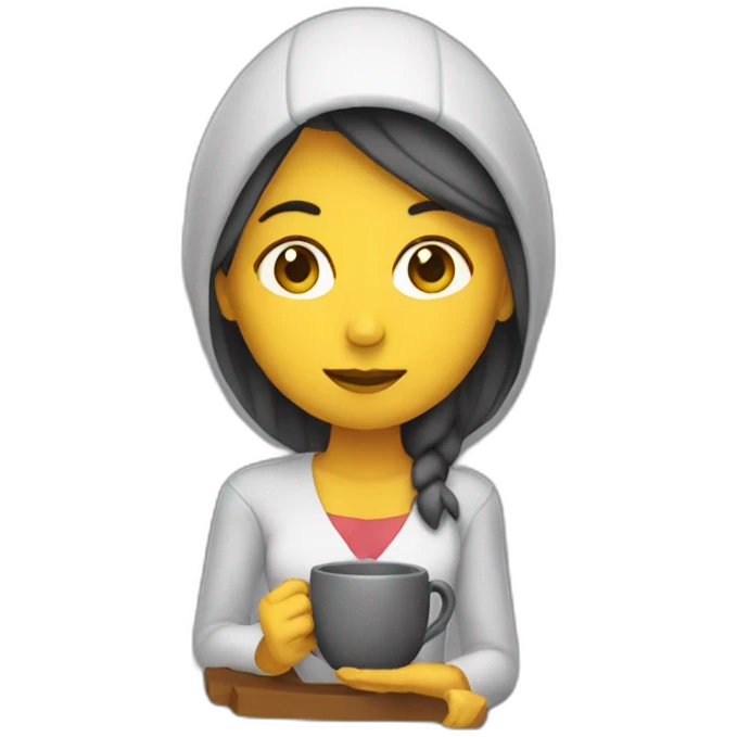 mujer tomando mate emoji