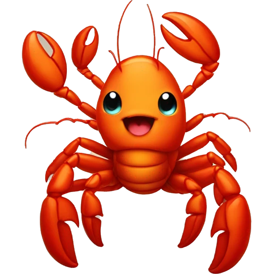 Cute little baby lobster emoji