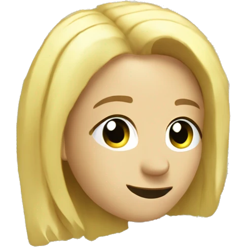 a smarthone lying flat and projecting a cash bill and a a bunch of blond hair on top of it emoji