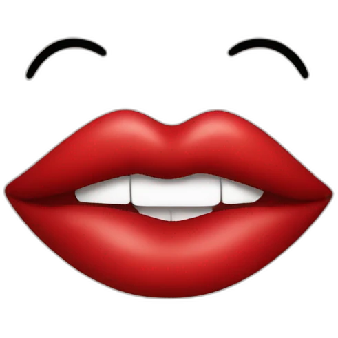 red lips kissing emoji