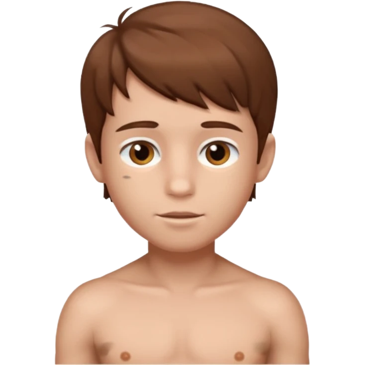 A naked boy in a picture emoji
