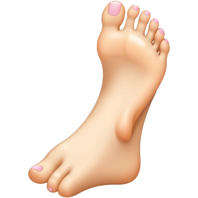 female foot seen from the top, dorsal view emoji