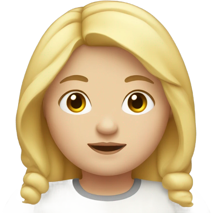 Chubby blonde girl  emoji