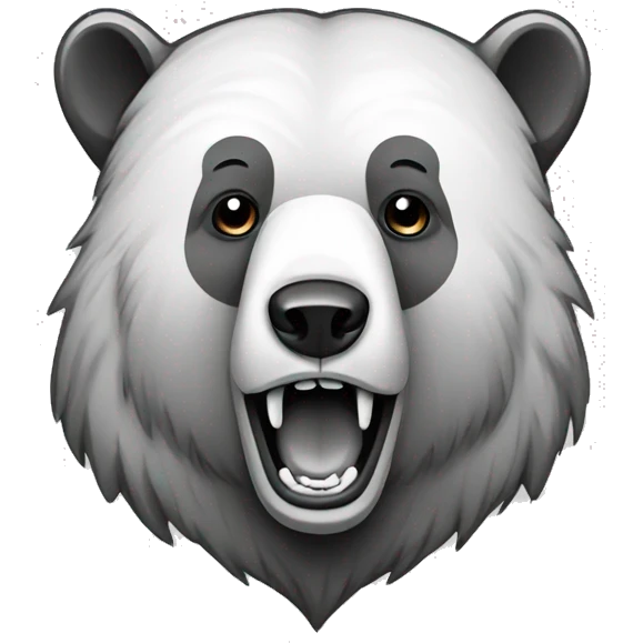 A black bear in line art style emoji