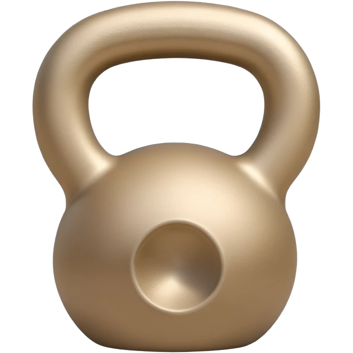 beige kettlebell, minimal aesthetic emoji