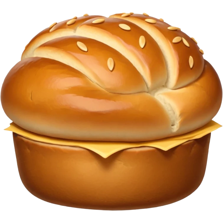 bread bun without cheese emoji