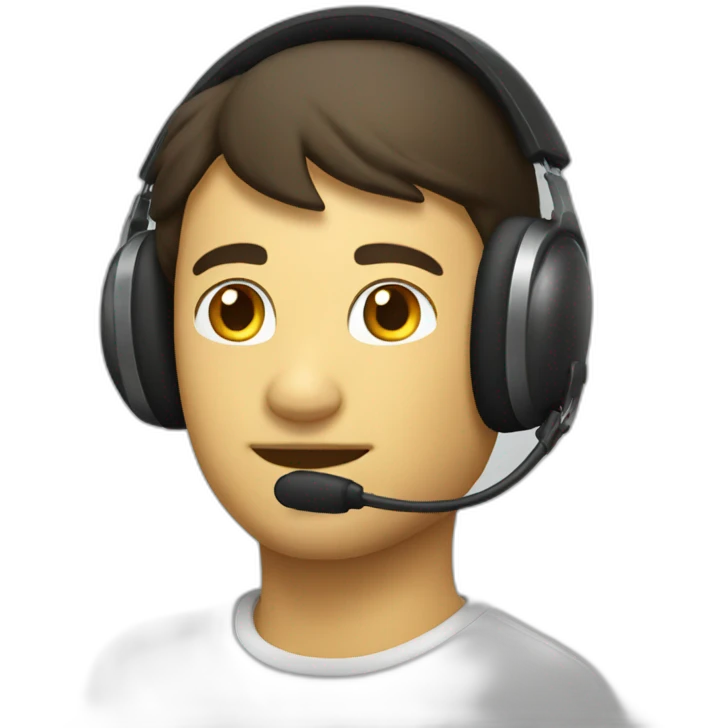Casque apple noir emoji