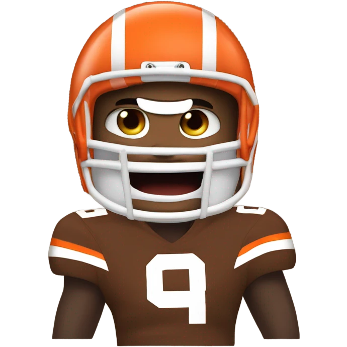White Cleveland browns fan  emoji