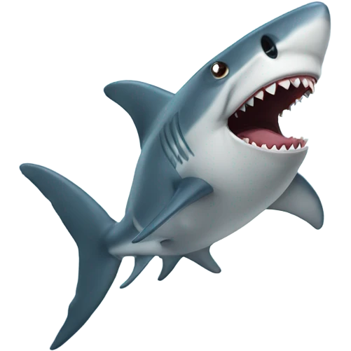 Shark with fart cloud emoji