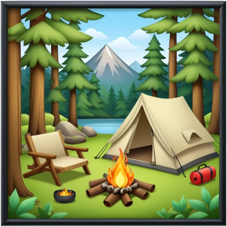 camping in the woods emoji
