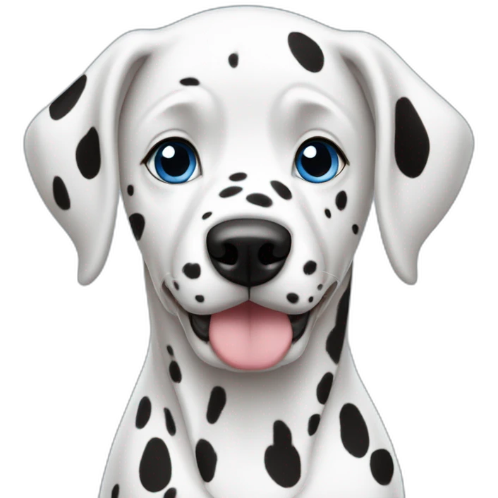 dalmatian with one blue eye emoji