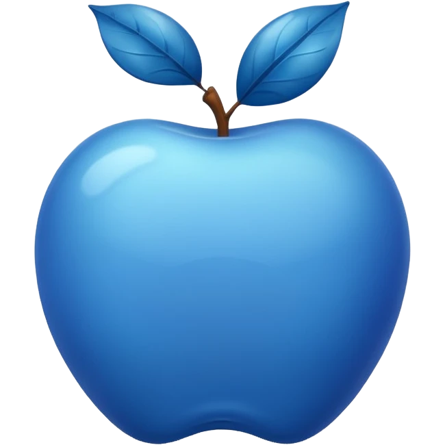 Une pomme bleu emoji