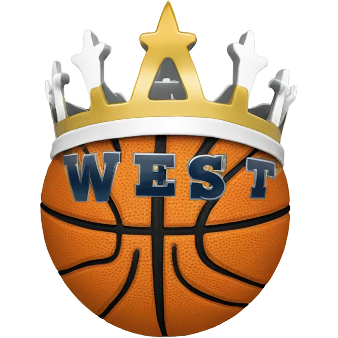 Crown sitting on top of basketball with words West Virginia Reign Elite  emoji